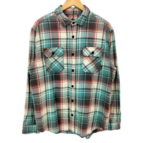 バートン BURTON ダブル フラップ ポケット チェック L/S ネル シャツ メンズ import:L