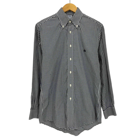 ブルックスブラザーズ BROOKS BROTHERS SLIM FIT ギンガムチェック ロゴ刺繍 ボタンダウンシャツ メンズ import:S