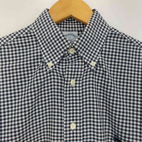 ブルックスブラザーズ BROOKS BROTHERS SLIM FIT ギンガムチェック ロゴ刺繍 ボタンダウンシャツ メンズ import:S