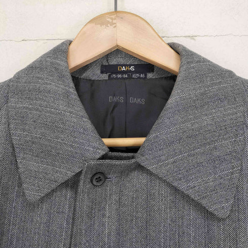 ダックス DAKS ヘリンボーンステンカラーコート メンズ 175-96-84