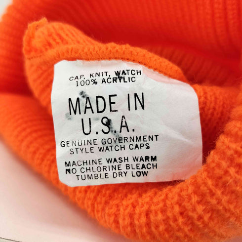 USA製 ワッペン リブ ニット ビーニー メンズ