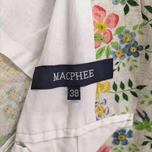 マカフィー MACPHEE 花柄リネン テーラードジャケット レディース 38