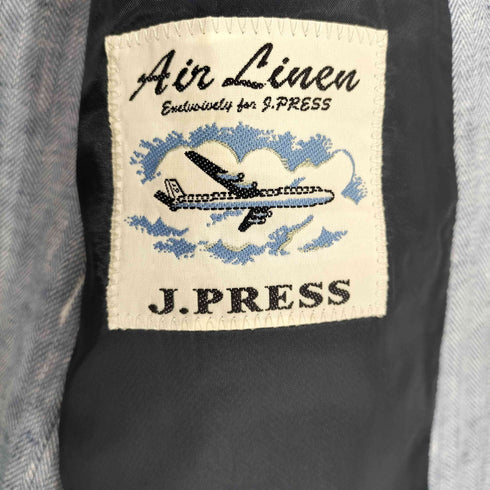 ジェイプレス J.PRESS AIR LINEN 背抜き ヘリンボーン 2Bテーラードジャケット メンズ M
