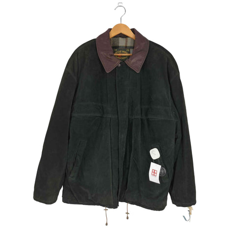 イタリア製 襟レザー 裏地ブランケット レザージャケット メンズ EUR:50