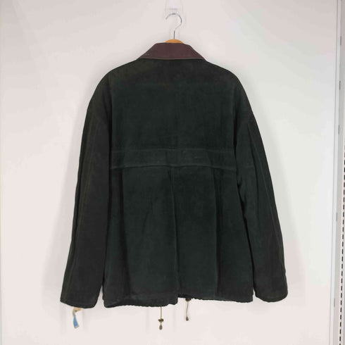 イタリア製 襟レザー 裏地ブランケット レザージャケット メンズ EUR:50