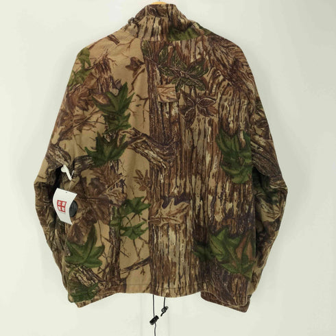 カベラス Cabelas 80-90S Whitetail Clothing USA製 ロゴ プリント リアルツリーカモ 迷彩柄 スタンドネック フリース ブルゾン ジャケット メンズ