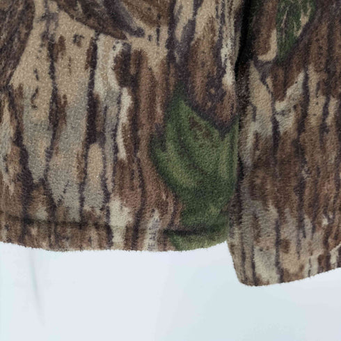 カベラス Cabelas 80-90S Whitetail Clothing USA製 ロゴ プリント リアルツリーカモ 迷彩柄 スタンドネック フリース ブルゾン ジャケット メンズ