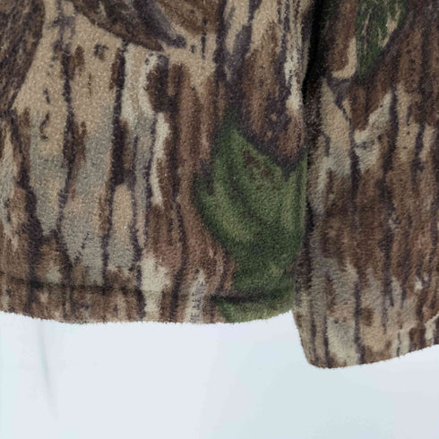 カベラス Cabelas 80-90S Whitetail Clothing USA製 ロゴ プリント リアルツリーカモ 迷彩柄 スタンドネック フリース ブルゾン ジャケット メンズ