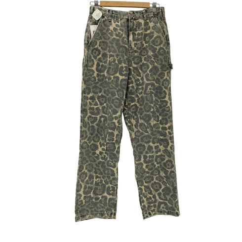 ザラ ZARA ANIMAL PRINT アニマル プリント カーペンター パンツ メンズ EUR:36