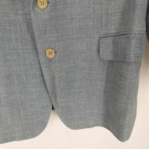 バーバリーズ BURBERRYS シルクリネン 背抜き 2Bテーラードジャケット メンズ 110-100-180