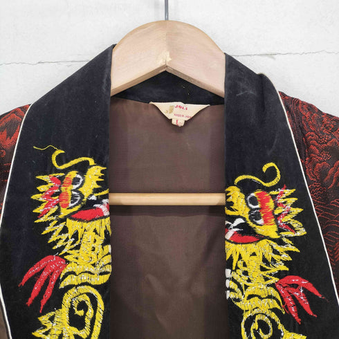 MADE IN JAPAN ベロア切替 龍刺繍デザインジャケット メンズ L