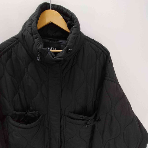 ザラ ZARA Collection WATER-REPELLENT PUFFER JACKET 撥水加工 キルティング ショート パフジャケット レディース import:M