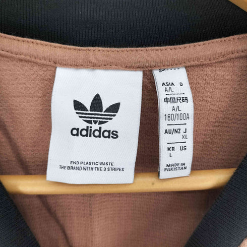 アディダス adidas CLASTR ワッフル スウェット トレフォイルロゴ クルーネック L/S Tシャツ メンズ import:XL