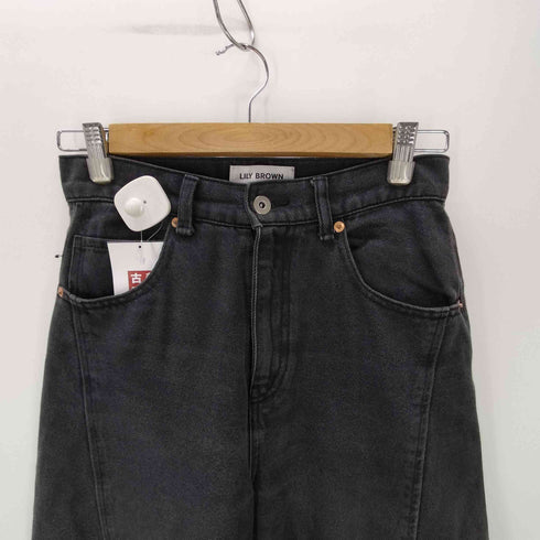 リリーブラウン Lily Brown 23AW カーブ パネル デニム パンツ レディース JPN:1