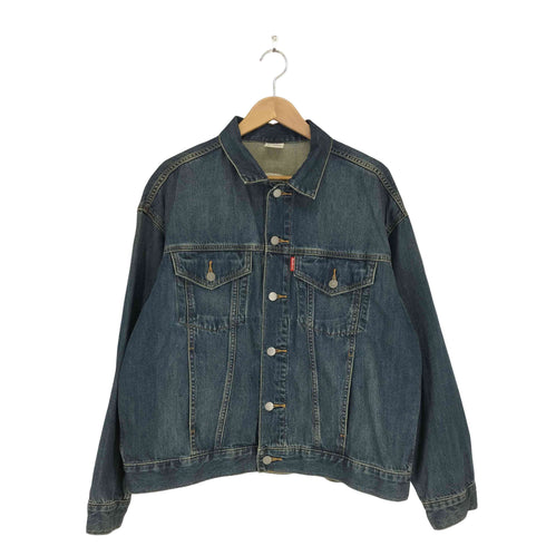 キャラクターデザインデニムトラッカージャケット メンズ L