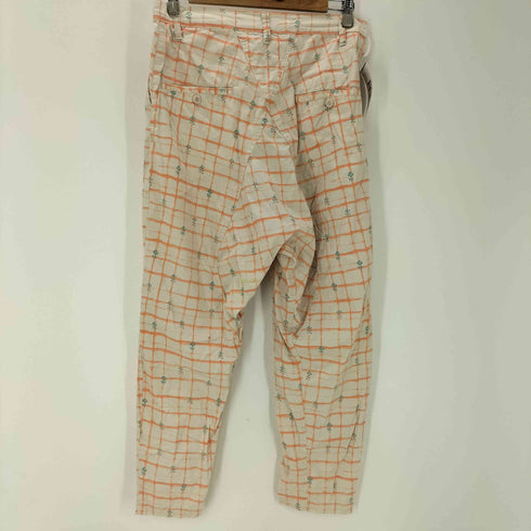 ネネット Ne-net 製品洗い加工 花柄 チェック ラップ イージー パンツ レディース JPN:2