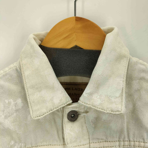 ラルフローレン RALPH LAUREN リネン混 ペイント加工 ダンガリーデニムジャケット レディース 9