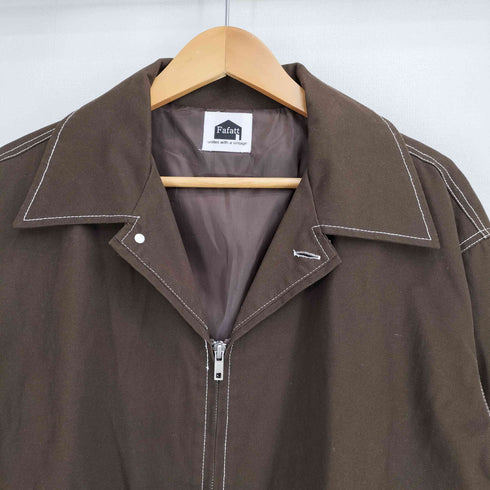 ファーファット FAFATT コットン ハーフ ジップジャケット メンズ
