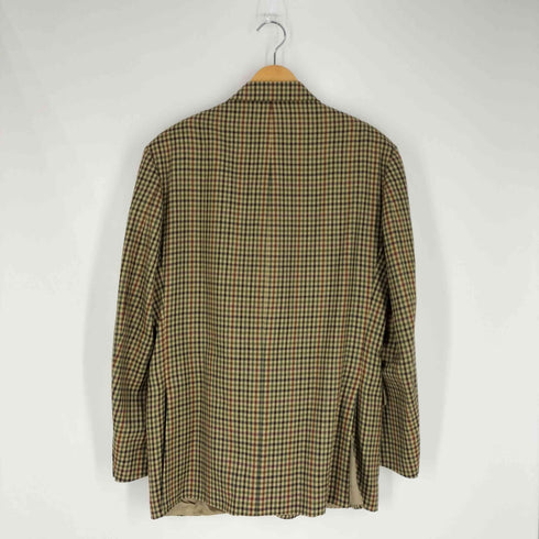 アクアスキュータム AQUASCUTUM イングランド製 ガンクラブチェック ウール2Bテーラードジャケット メンズ 42S