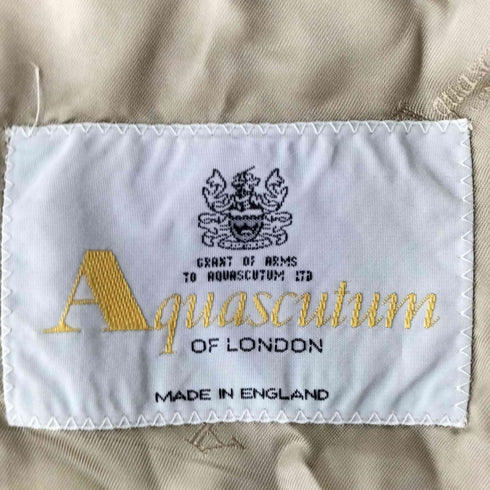 アクアスキュータム AQUASCUTUM イングランド製 ガンクラブチェック ウール2Bテーラードジャケット メンズ 42S