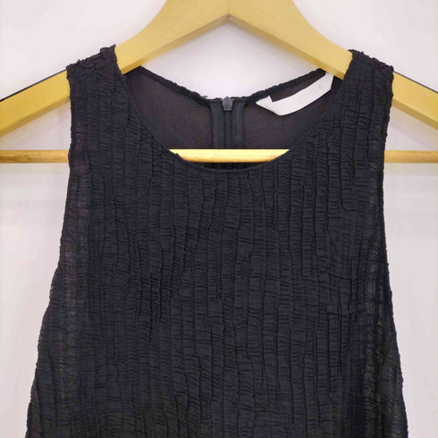 ザラ ZARA ZW COLLECTION コントラスト しわ加工ワンピース レディース import:M