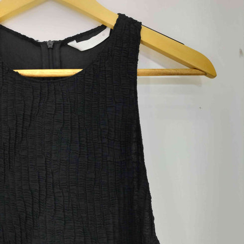 ザラ ZARA ZW COLLECTION コントラスト しわ加工ワンピース レディース import:M