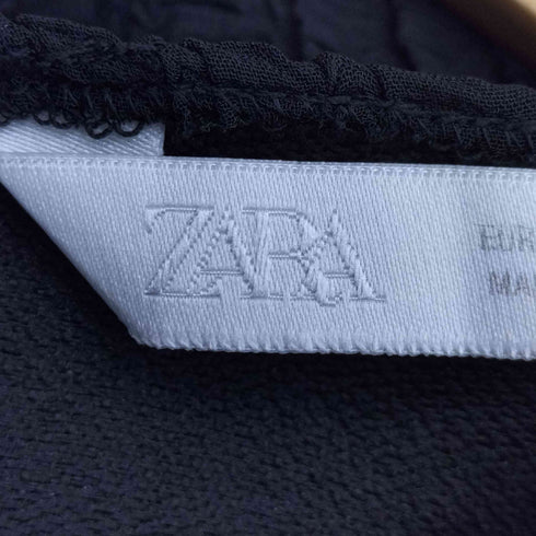ザラ ZARA ZW COLLECTION コントラスト しわ加工ワンピース レディース import:M