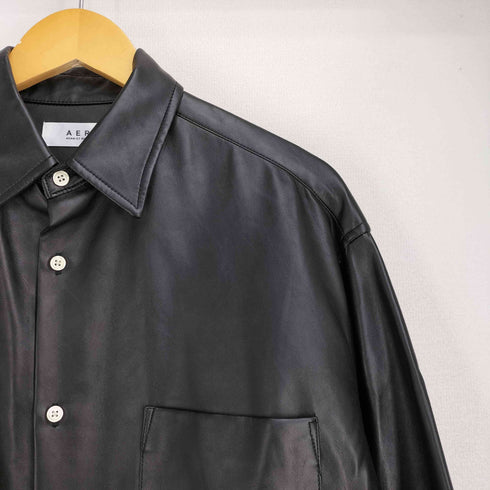 アダムエロペ Adam et Rope フェイクレザー オーバーサイズシャツ メンズ JPN:M