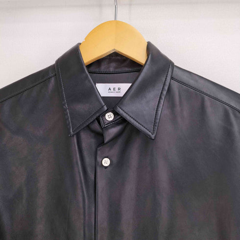 アダムエロペ Adam et Rope フェイクレザー オーバーサイズシャツ メンズ JPN:M