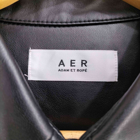 アダムエロペ Adam et Rope フェイクレザー オーバーサイズシャツ メンズ JPN:M