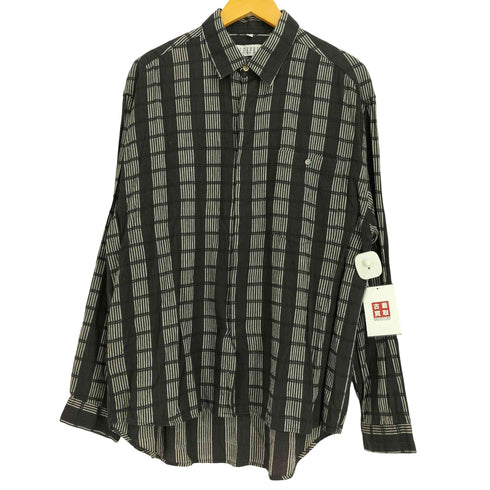 BLUEPRINT 刺繍 比翼 L/S チェックシャツ メンズ import:L