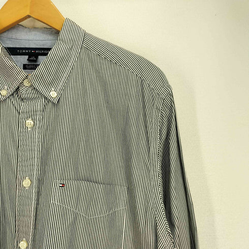 トミーヒルフィガー TOMMY HILFIGER ストライプ L/S シャツ メンズ import:L