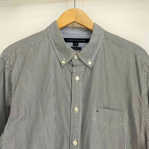 トミーヒルフィガー TOMMY HILFIGER ストライプ L/S シャツ メンズ import:L