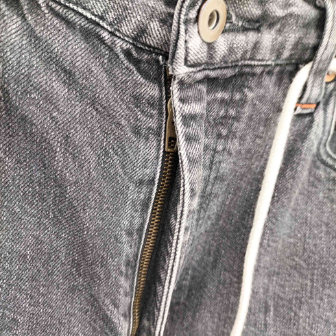 RACCAGNI ZIP ドローストリング ハイウエスト センターペイント ストレート リメイク メンズ