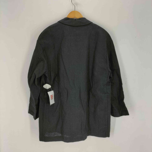 ザラ ZARA リネンコットン ダブルブレストブレザー レディース L-XL