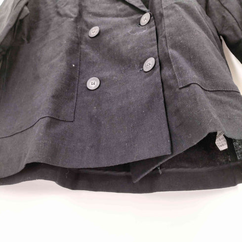 ザラ ZARA リネンコットン ダブルブレストブレザー レディース L-XL