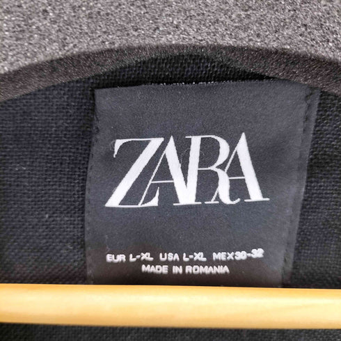 ザラ ZARA リネンコットン ダブルブレストブレザー レディース L-XL