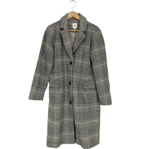 ギャップ Gap チェック柄ウールチェスターコート レディース M
