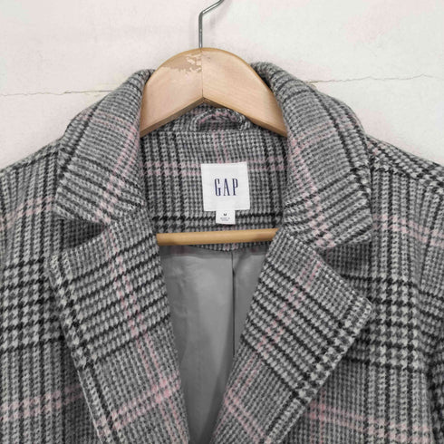 ギャップ Gap チェック柄ウールチェスターコート レディース M