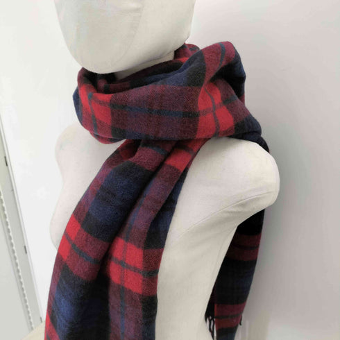 ラルフローレン RALPH LAUREN ウール100% 大判チェックマフラー メンズ