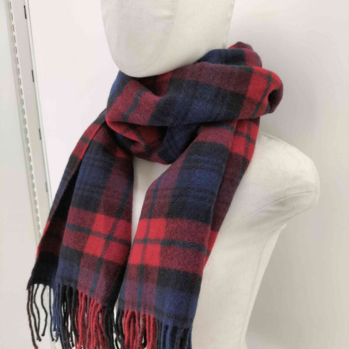 ラルフローレン RALPH LAUREN ウール100% 大判チェックマフラー メンズ