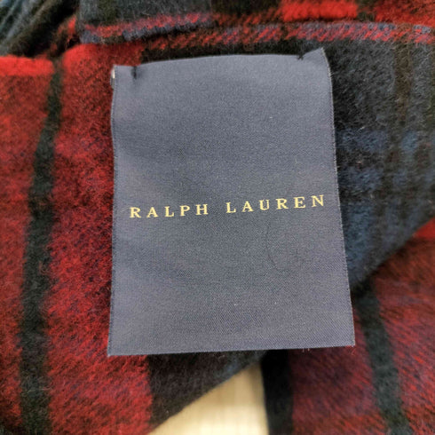 ラルフローレン RALPH LAUREN ウール100% 大判チェックマフラー メンズ