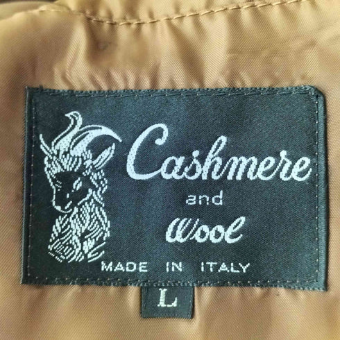 イタリア製 CASHMERE WOOL ステンカラーコート メンズ import:L