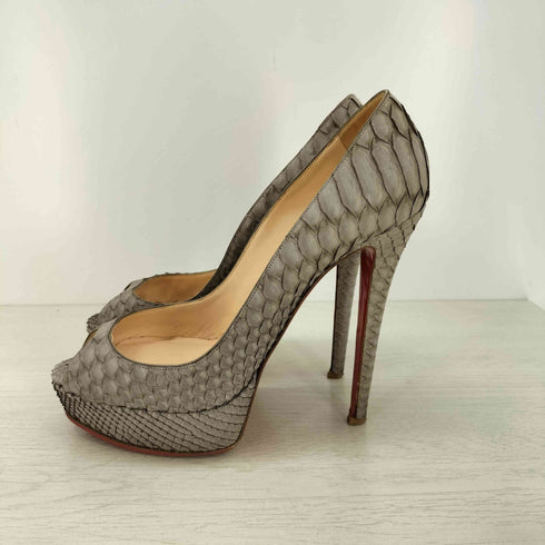 クリスチャンルブタン CHRISTIAN LOUBOUTIN パイソン オープントゥヒールパンプス レディース EUR:38