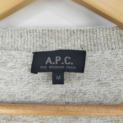 アーペーセー A.P.C. リネン混 リブ透かし編み カーディガン レディース import:M