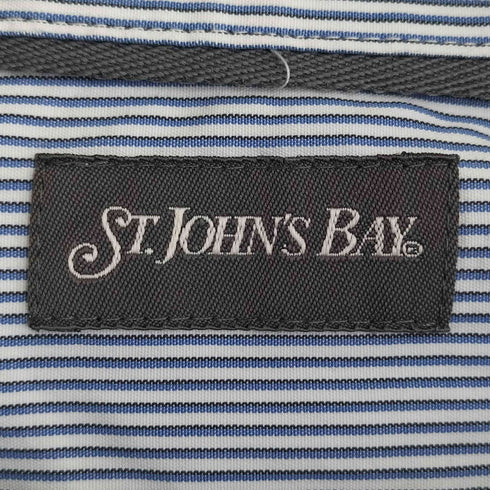 セントジョンズベイ STJOHNS BAY 80S 2 PLY ストライプ コットン長袖シャツ メンズ import:XXL