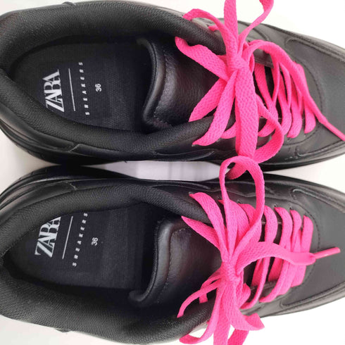 ザラ ZARA Platform Combination Running Shoes プラット フォーム スニーカー 厚底 ダット スニーカー レディース EUR:36