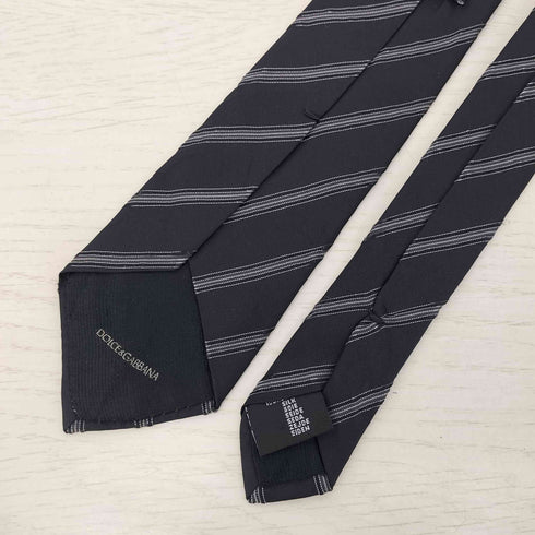 ドルチェアンドガッバーナ DOLCE&GABBANA シルク ストライプ ネクタイ メンズ