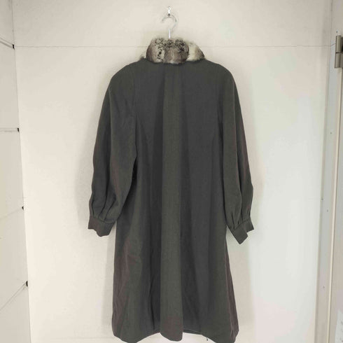 カシミヤ&アンゴラ混ミンクファースタンドカラーコート レディース 11AR