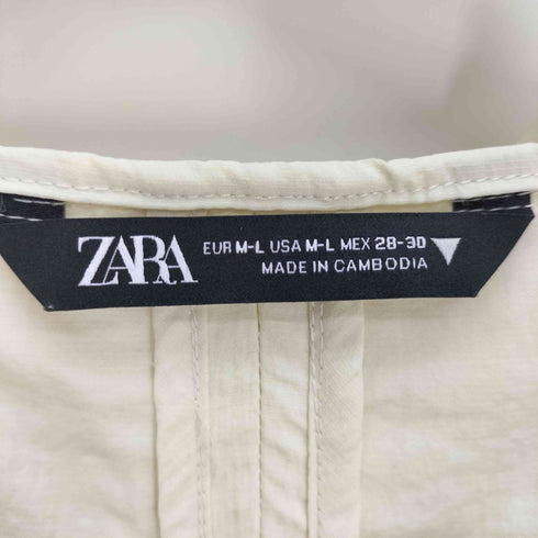 ザラ ZARA ジップアップ ナイロン フーデッド コート レディース M-L